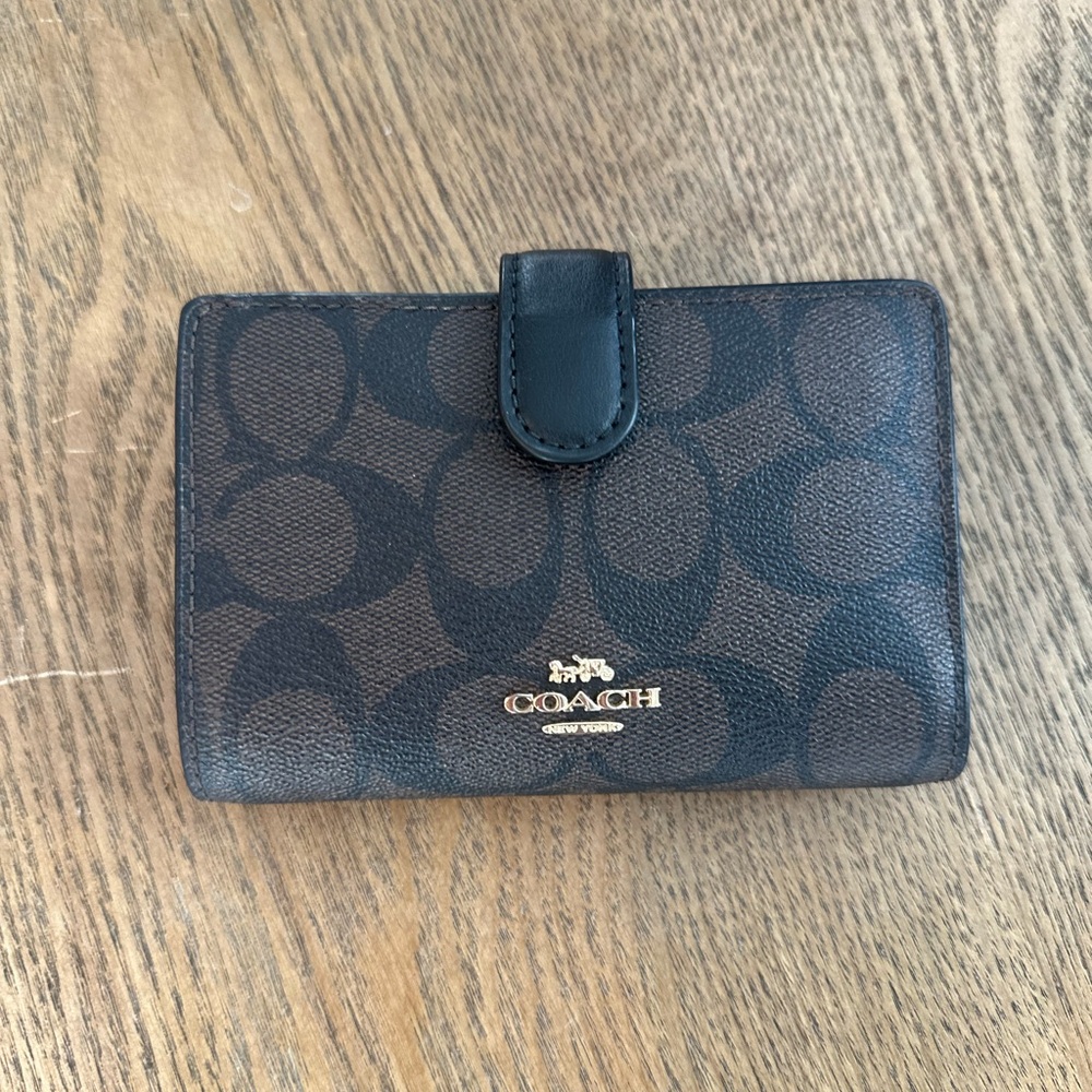 Coach Black and brown small Wallet